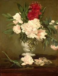 Vase of Peonies on a Small Pedestal, 1864